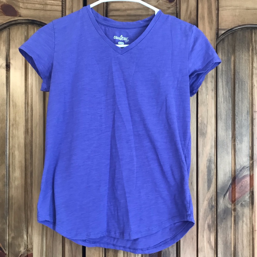 Girls Curfew purple tee size XL (16)